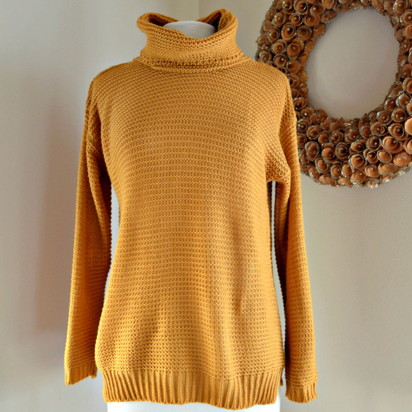 Turtle Neck Baggy Chunky Knitted Oversized Sweater - Picture 3 of 3